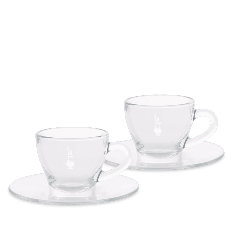 Set 2 pahare cappuccino din sticlă