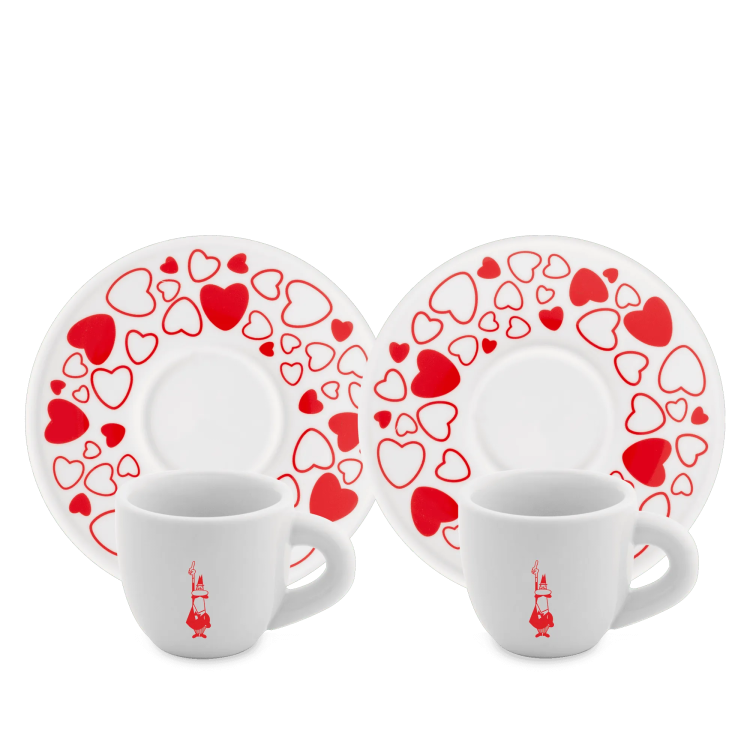 Set de 2 cupe inimioare moca