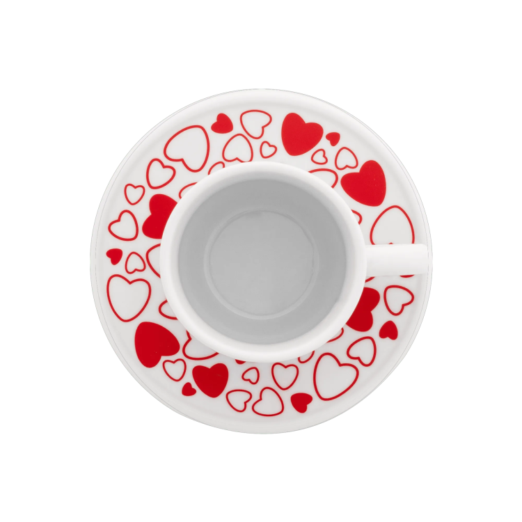Set de 2 cupe inimioare moca