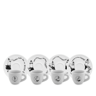 Set 4 cești carusel moka