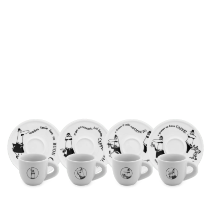 Set 4 cești carusel moka