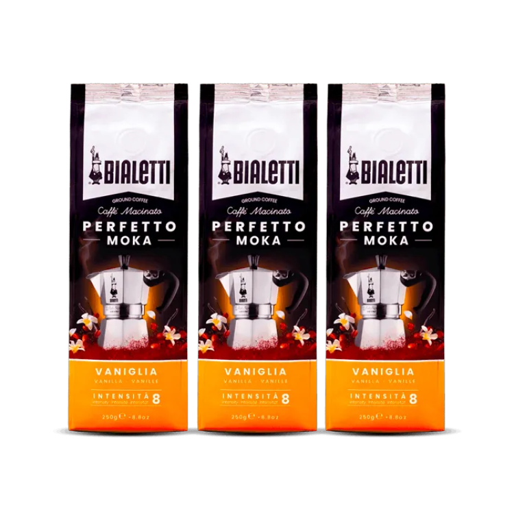 Cafea măcinată Perfetto Moka Vaniglia KIT 3 pachete