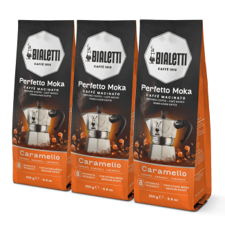 Cafea măcinată Perfetto Moka Caramel KIT 3 pachete